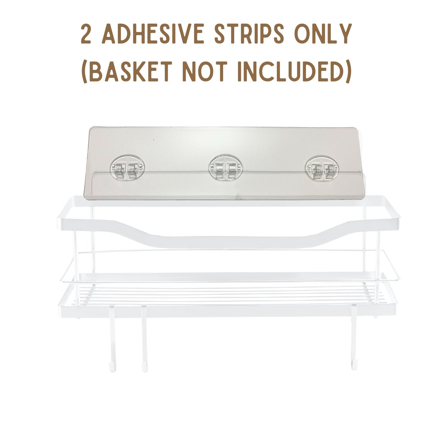 2 Replacement Adhesive Strips for Shower Caddies