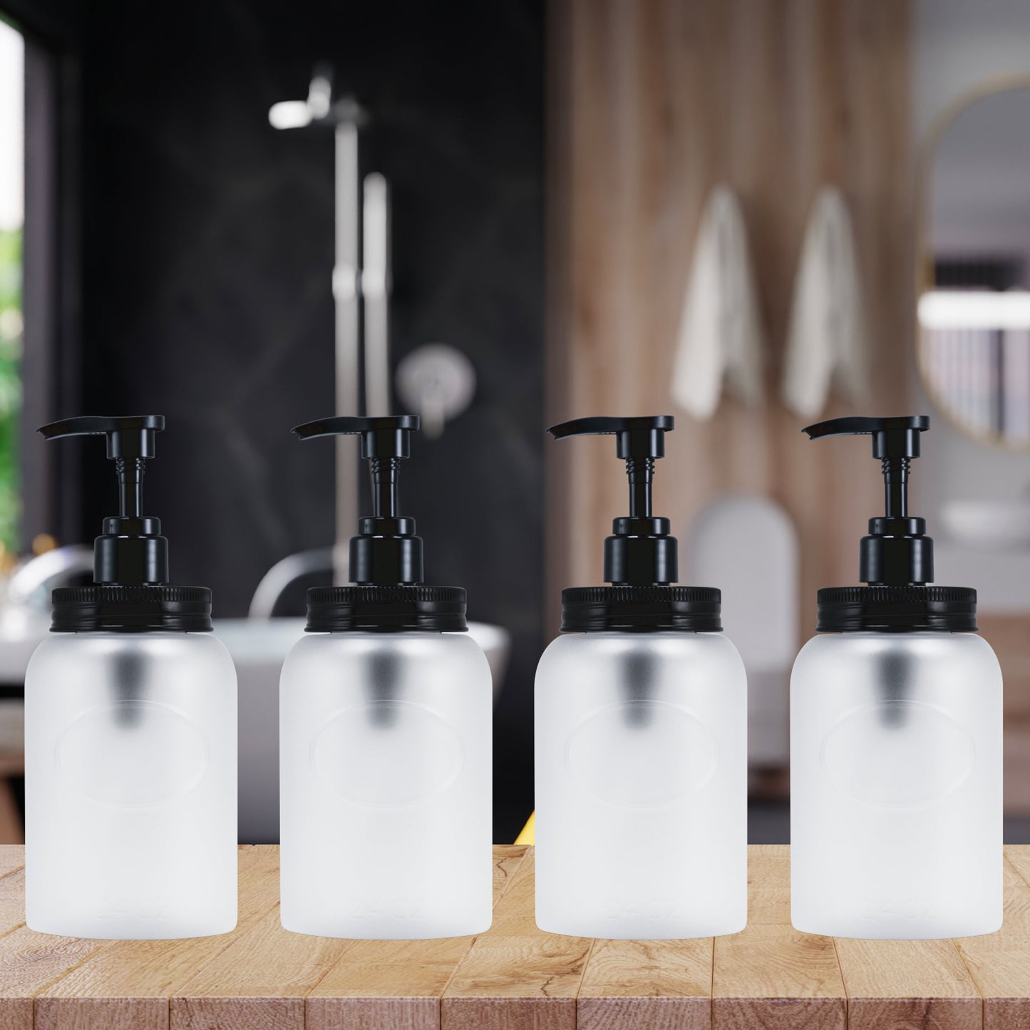24 oz Wholesale Plastic Refillable Wide-Mouth Pump Bottle Dispensers