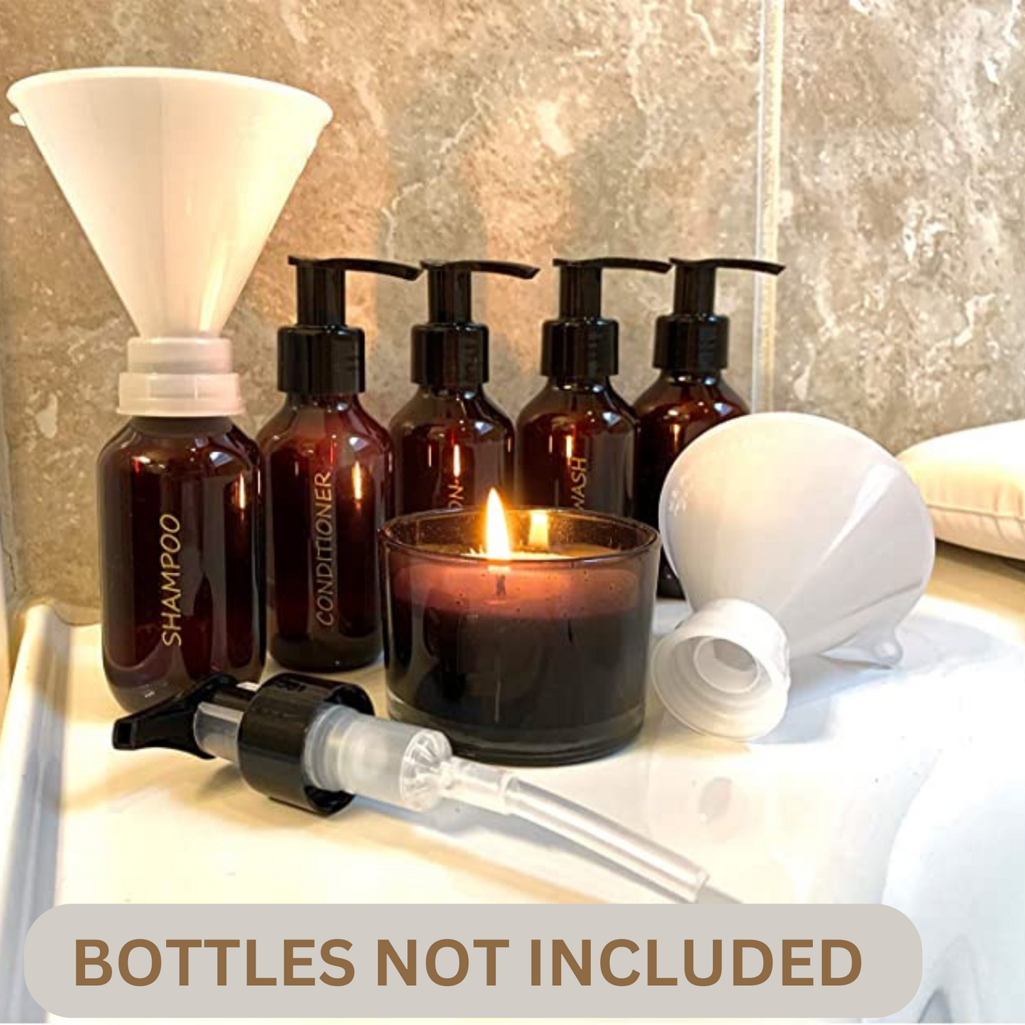 Twist-on Plastic Funnels Wholesale-Fits 24mm and 28mm Threaded Bottles