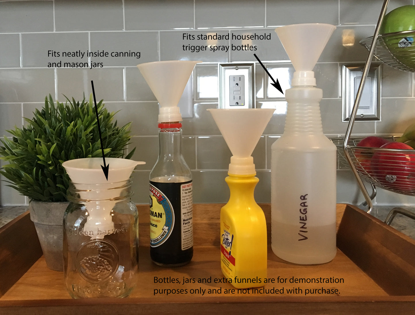 Twist-on Plastic Funnels Wholesale-Fits 24mm and 28mm Threaded Bottles