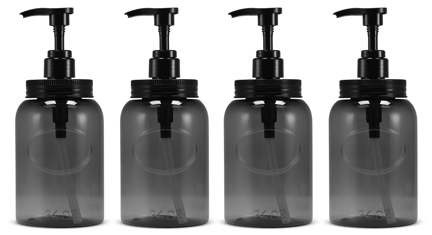 24 oz Wholesale Plastic Refillable Wide-Mouth Pump Bottle Dispensers