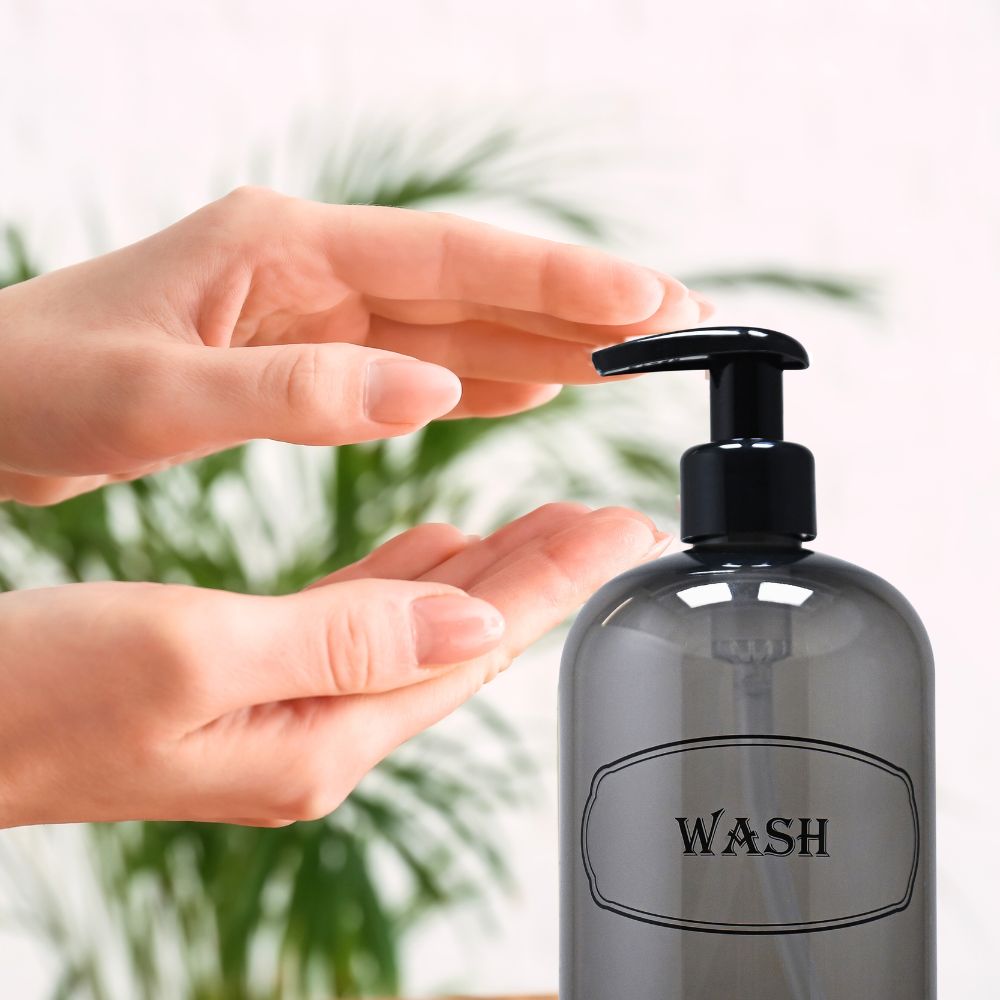 16 oz. Refillable Plastic Shampoo, Conditioner, Wash Shower Bottles with High-Viscosity Pumps