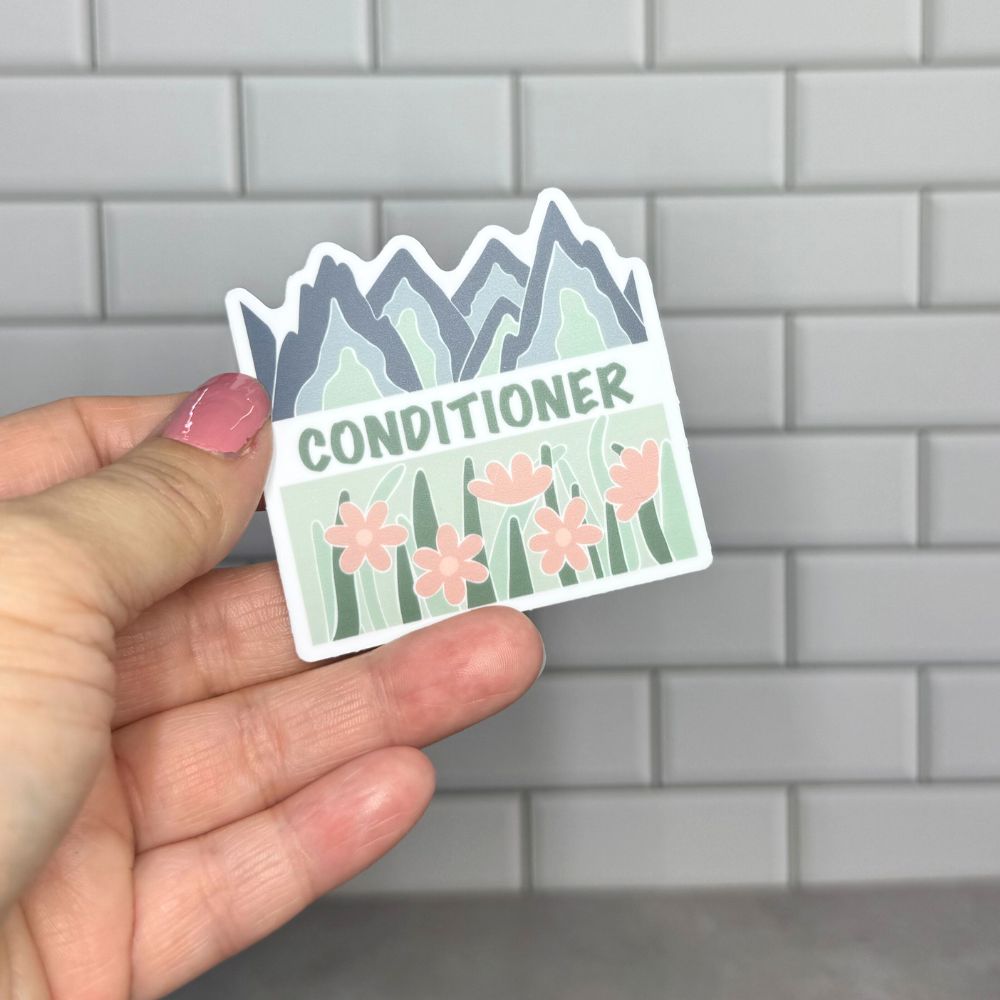 Fields & Mountains Vinyl Sticker Set - Shampoo, Conditioner, Body Wash