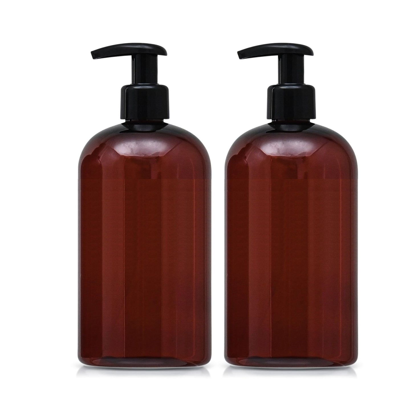 16 oz Empty PET Plastic Refillable Bottles-with Lotion Pumps