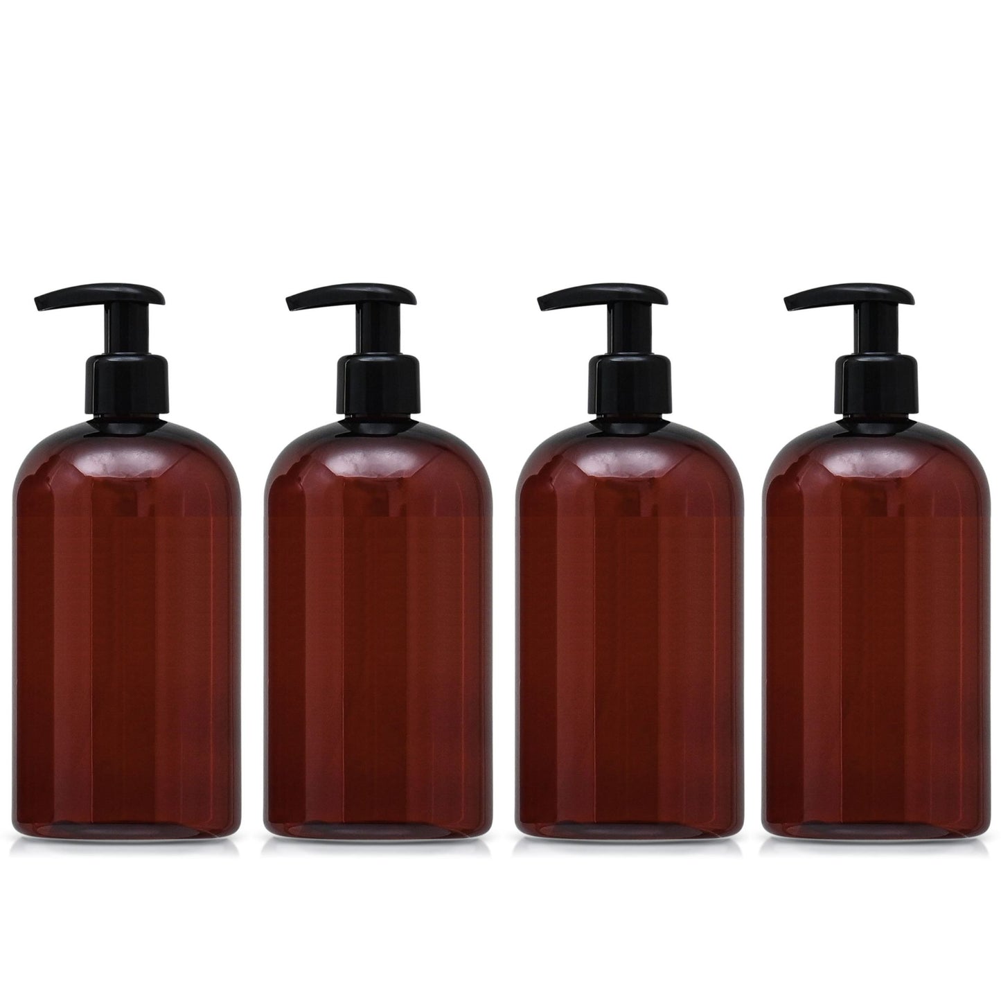 16 oz Empty PET Plastic Refillable Bottles-with Lotion Pumps