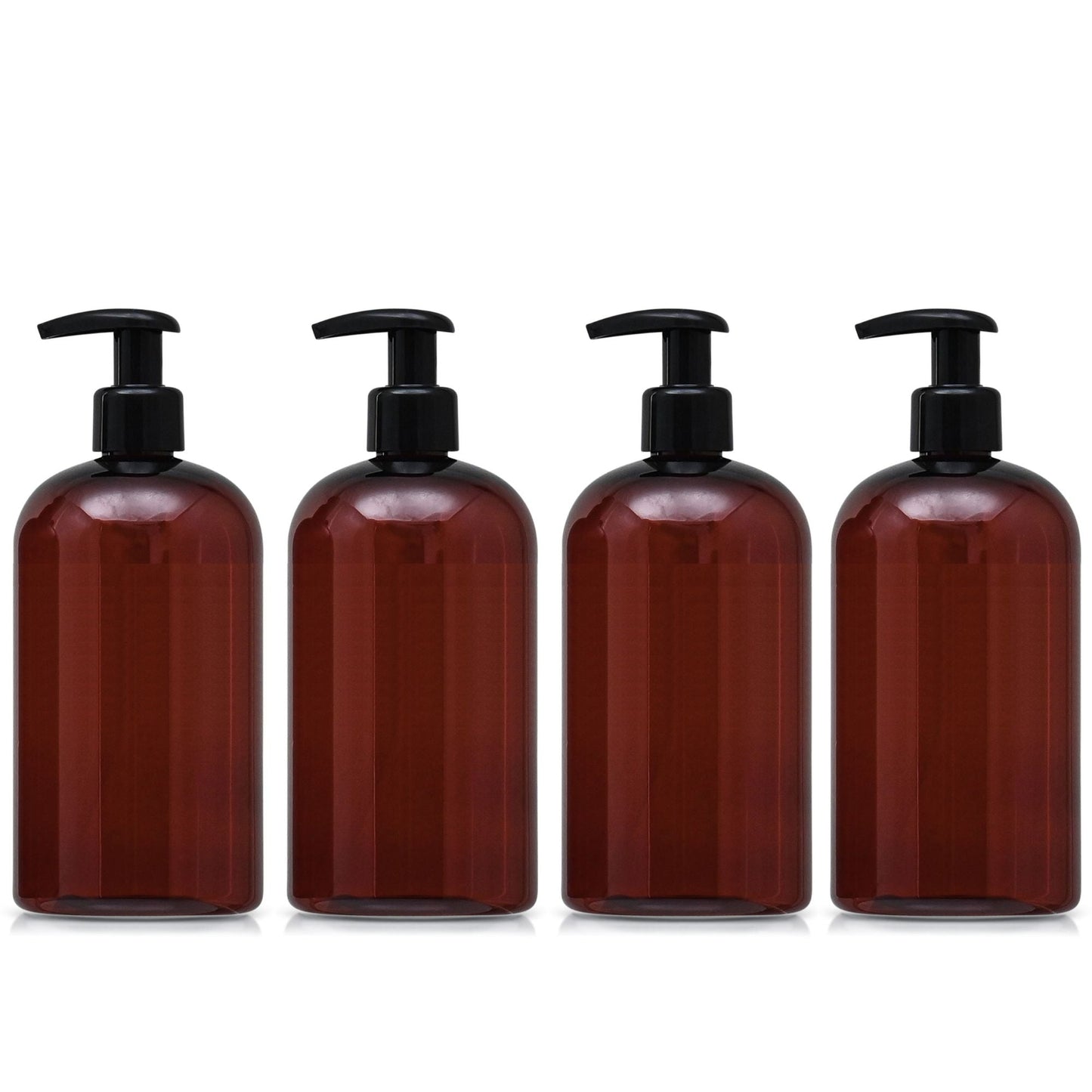 16 oz Wholesale PET Plastic Refillable Bottles-with Lotion Pumps