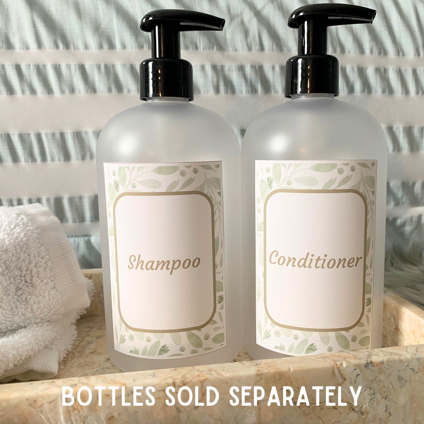Editable Customizable Botanical Bathroom & Laundry Labels (2.5"x3.5")-Canva Template