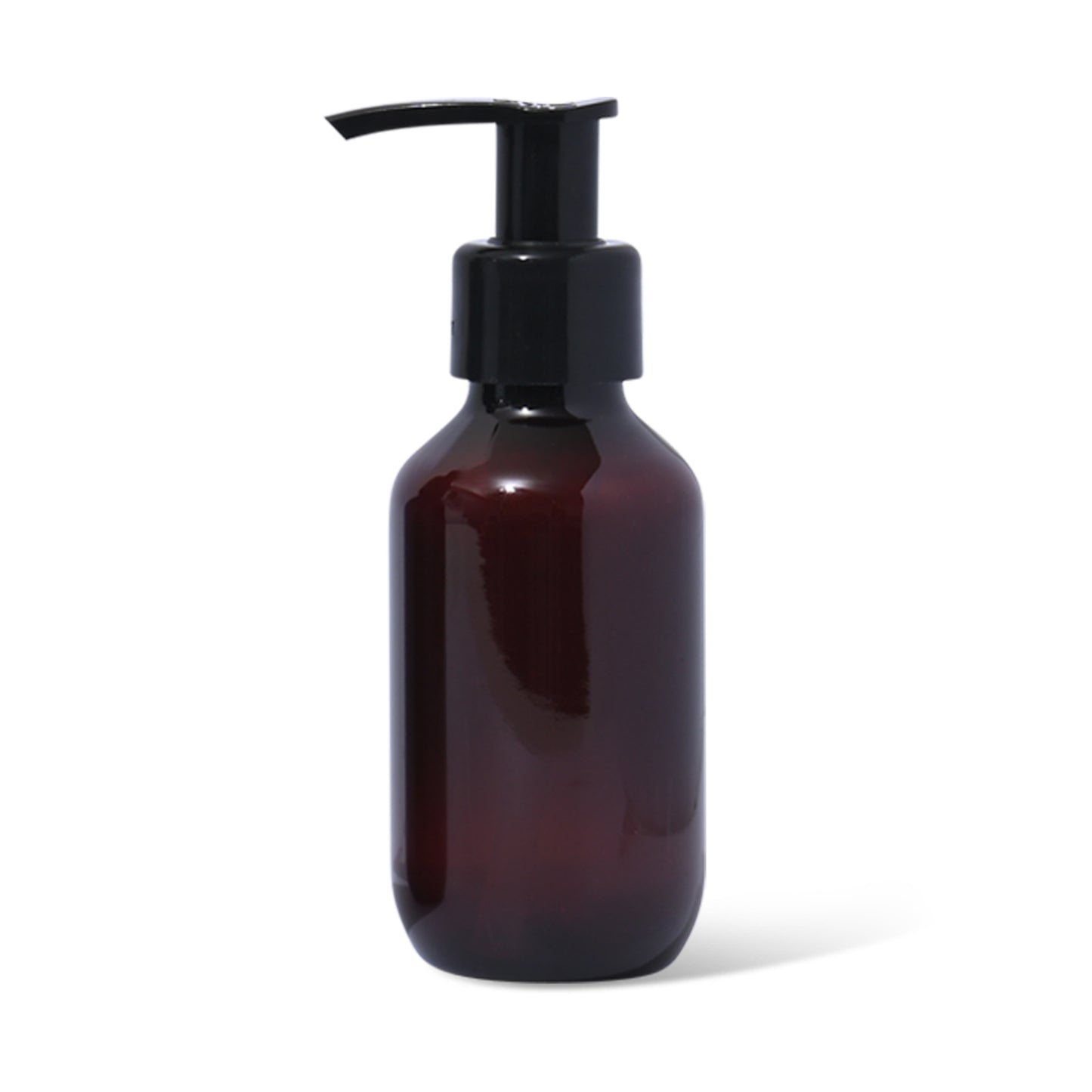3 oz. Refillable Gold Printed Amber Plastic Travel Bottles Set w Pumps - TSA-Compliant