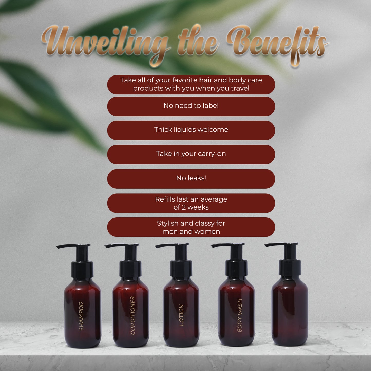 3 oz. Refillable Travel Bottles (TSA-Compliant) w Twist-on Funnels Bundle
