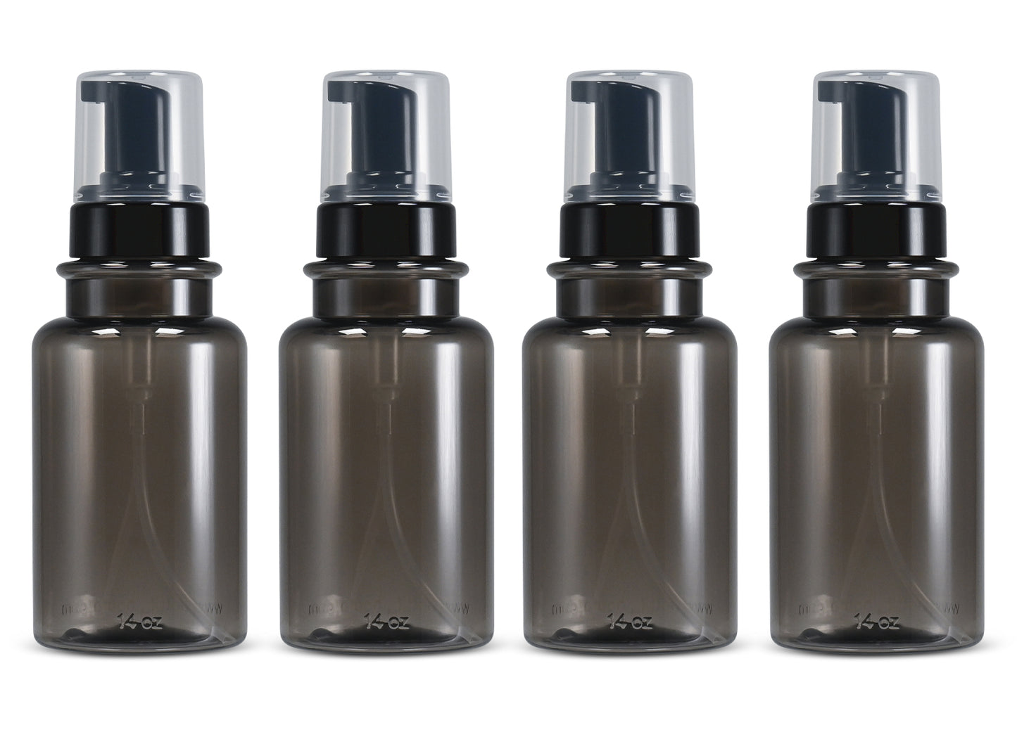 14 oz Empty PET Plastic Wide Mouth Refillable Luxury Foaming Soap Dispensers-Set of 4