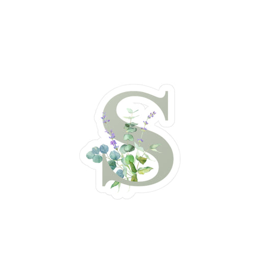 S Floral Vinyl Shampoo Decal - Perfect for Shampoo Bottle