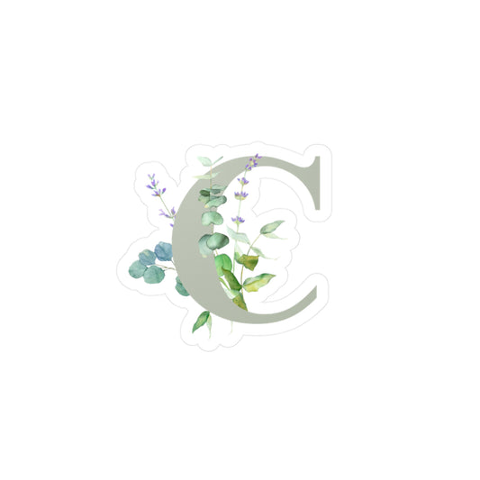 C Floral Vinyl Conditioner Decal - Perfect for Conditioner Bottle