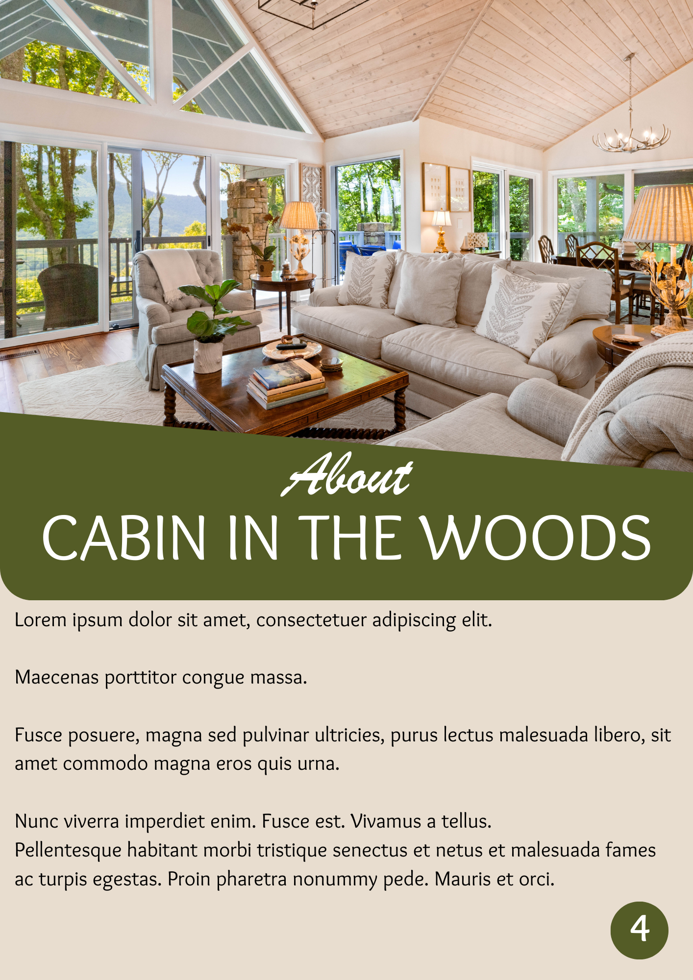 Editable Digital Airbnb & Short-Term Rental Welcome Book Template-Cabin in the Woods