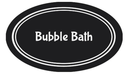 Individual Waterproof Labels for Refillable Bottles-Black & White Oval-1.5"x2.5"