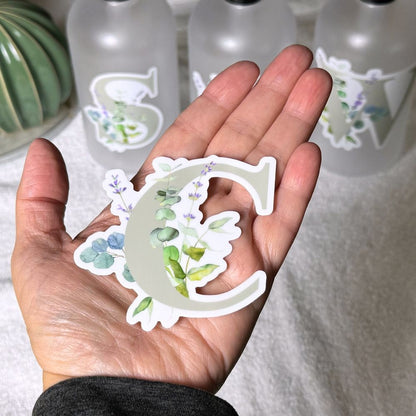 Eucalyptus Charm Vinyl Sticker Set - Shampoo, Conditioner, Wash