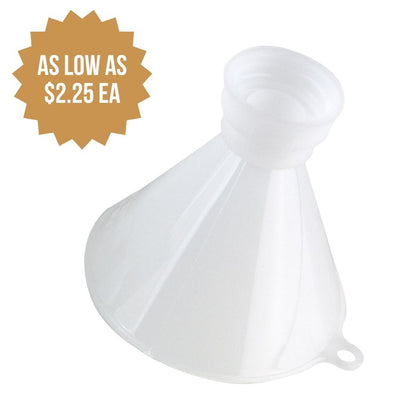 Twist-on Plastic Funnels Wholesale-Fits 24mm and 28mm Threaded Bottles