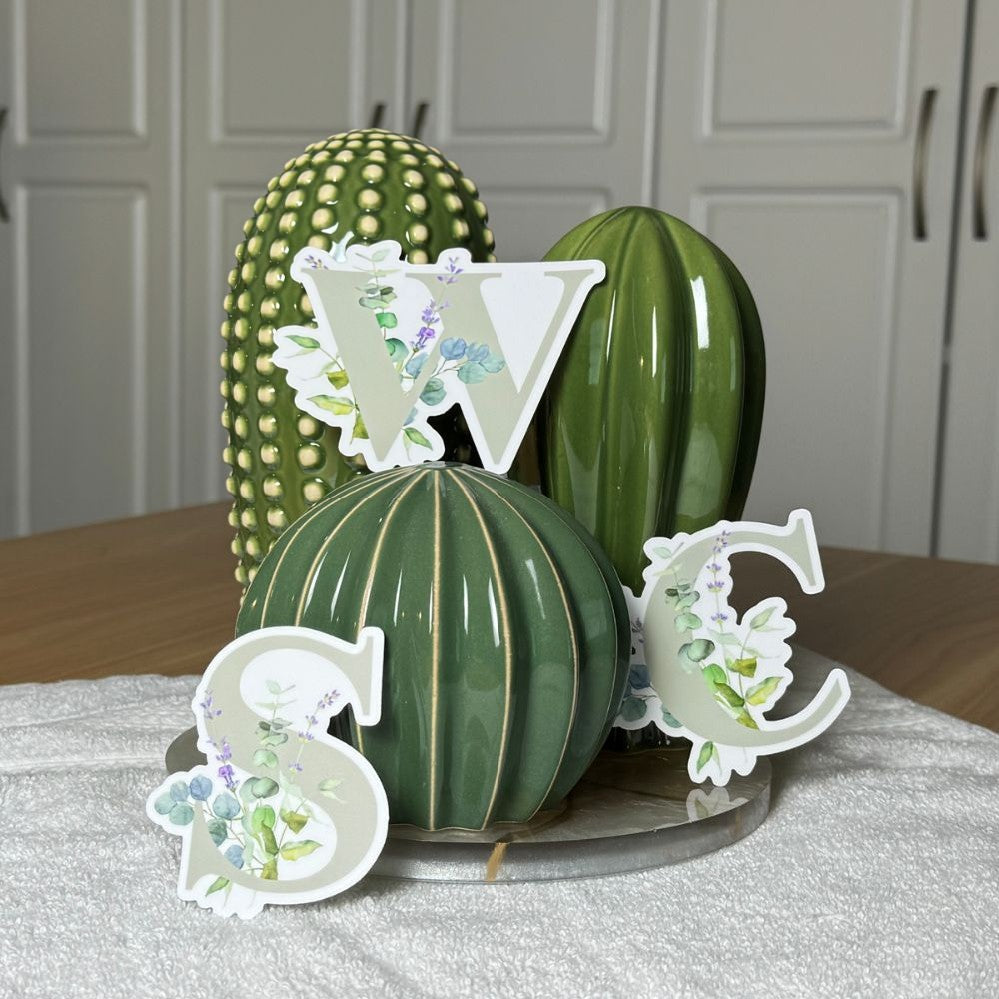Eucalyptus Charm Vinyl Sticker Set - Shampoo, Conditioner, Wash