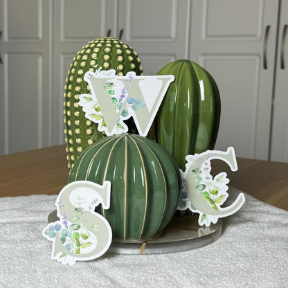 Eucalyptus Charm Vinyl Sticker Set - Shampoo, Conditioner, Wash