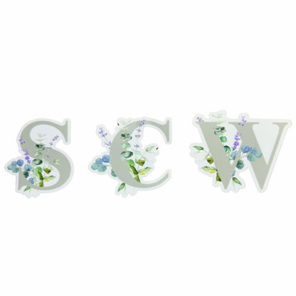 Eucalyptus Charm Vinyl Sticker Set - Shampoo, Conditioner, Wash