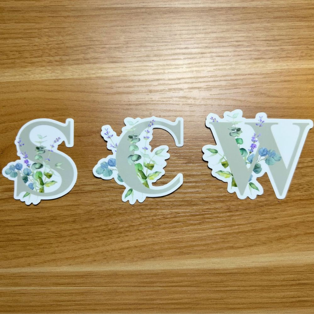 Eucalyptus Charm Vinyl Sticker Set - Shampoo, Conditioner, Wash