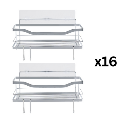 Wholesale Stainless Steel Adhesive Shower Caddies-2 Caddies Each Set