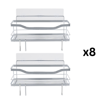 Wholesale Stainless Steel Adhesive Shower Caddies-2 Caddies Each Set