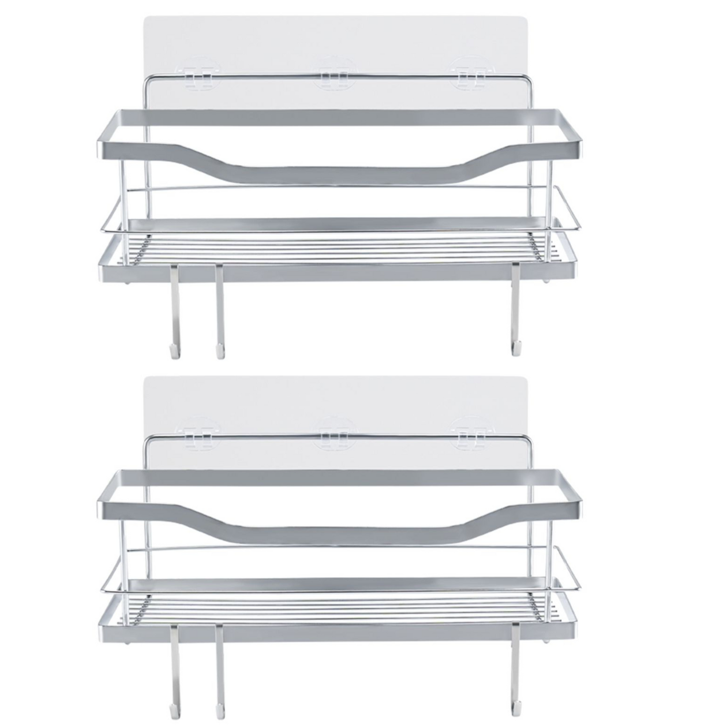 Wholesale Stainless Steel Adhesive Shower Caddies-2 Caddies Each Set