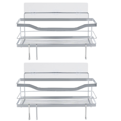 Wholesale Stainless Steel Adhesive Shower Caddies-2 Caddies Each Set