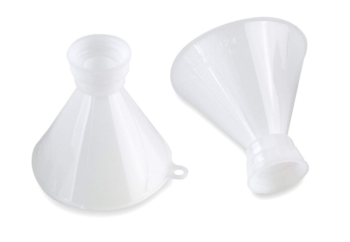 2 Twist-On Plastic Funnel Set