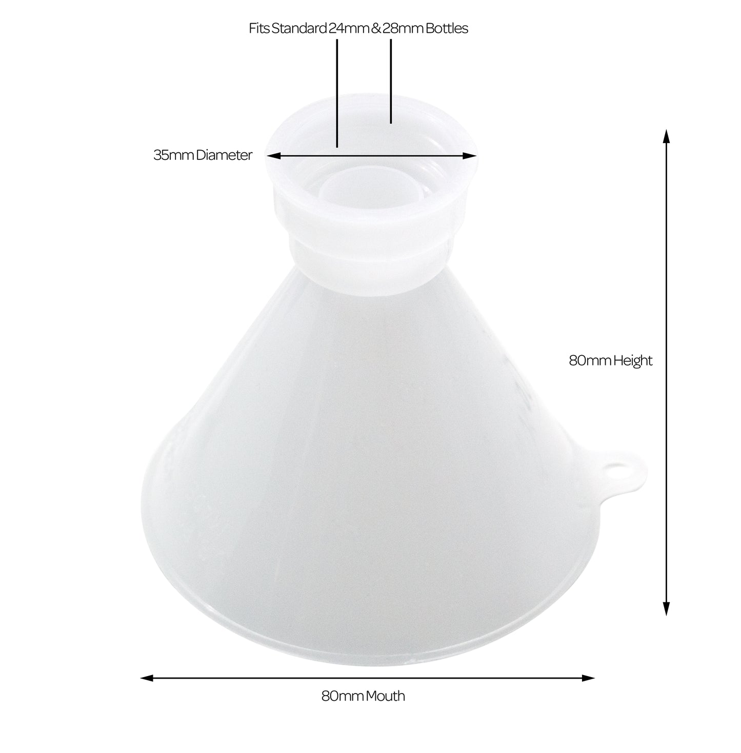 2 Twist-On Plastic Funnel Set