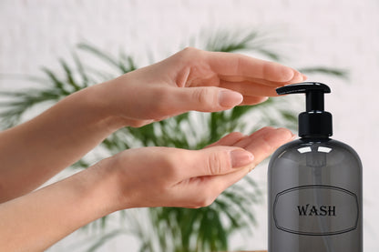 16 oz. Refillable Plastic Shampoo, Conditioner, Wash Shower Bottles with High-Viscosity Pumps